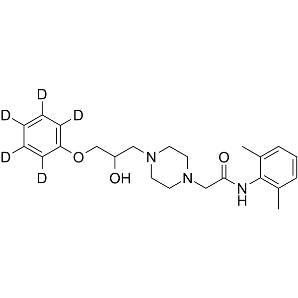 Desmethoxy Ranolazine-d5 Chemical Structure Desmethoxy Ranolazine-d5