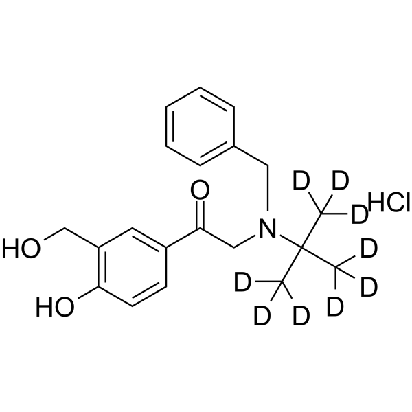 N-Benzyl Salbutamon-d9 hydrochloride Chemical Structure N-Benzyl Salbutamon-d9 hydrochloride