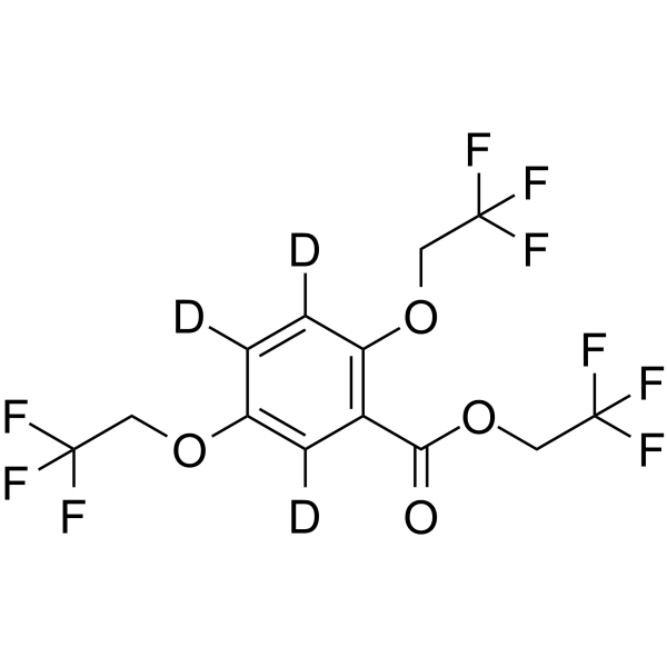 2,2,2-Trifluoroethyl 2,5-Bis(2,2,2-trifluoroethoxy)benzoate-d3 Chemical Structure 2,2,2-Trifluoroethyl 2,5-Bis(2,2,2-trifluoroethoxy)benzoate-d3