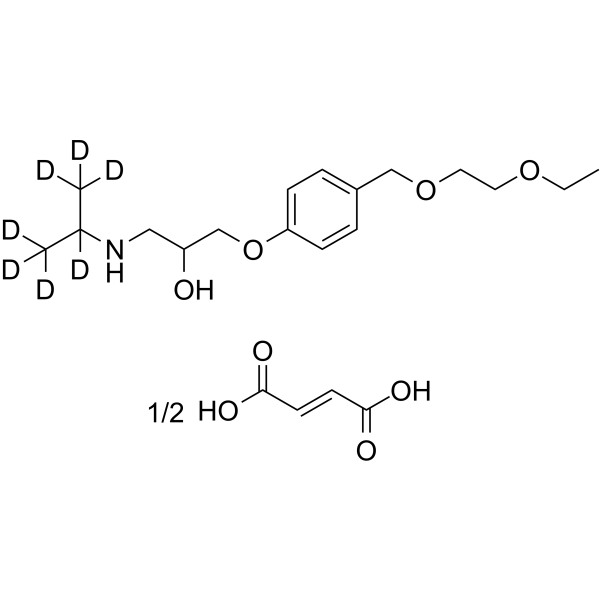 O-Desisopropyl-O-ethyl Bisoprolol-d7 hemifumarate