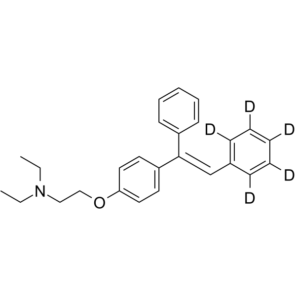 Deschloro Clomiphene-d5 Chemical Structure Deschloro Clomiphene-d5