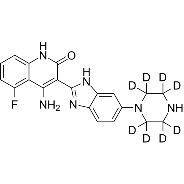 N-Desmethyl Dovitinib-d8 Chemical Structure N-Desmethyl Dovitinib-d8