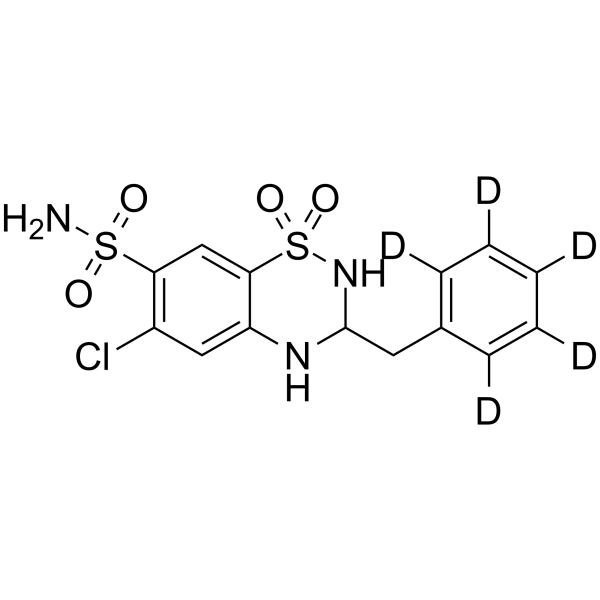 Benzylhydrochlorothiazide-d5 Chemical Structure Benzylhydrochlorothiazide-d5