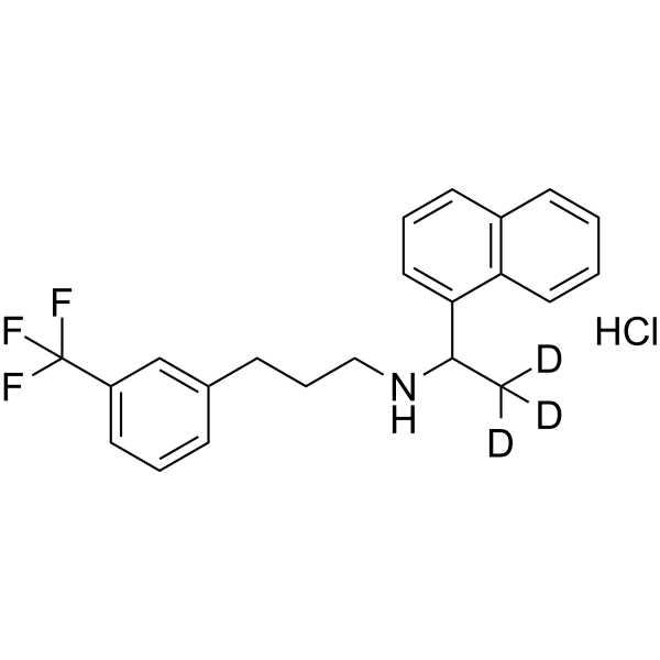 (Rac)-Cinacalcet-d3 hydrochloride Chemical Structure (Rac)-Cinacalcet-d3 hydrochloride