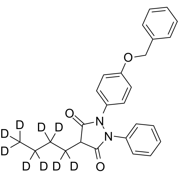 4’-O-Benzyl Oxyphenbutazone-d9 Chemical Structure 4’-O-Benzyl Oxyphenbutazone-d9