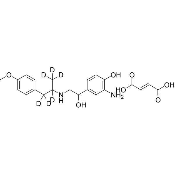 N-Deformyl Formoterol-d6 Fumarate (Mixture of Diastereomers) Chemical Structure N-Deformyl Formoterol-d6 Fumarate (Mixture of Diastereomers)