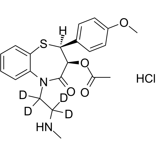 N-Desmethyl-diltiazem-d4 hydrochloride Chemical Structure N-Desmethyl-diltiazem-d4 hydrochloride