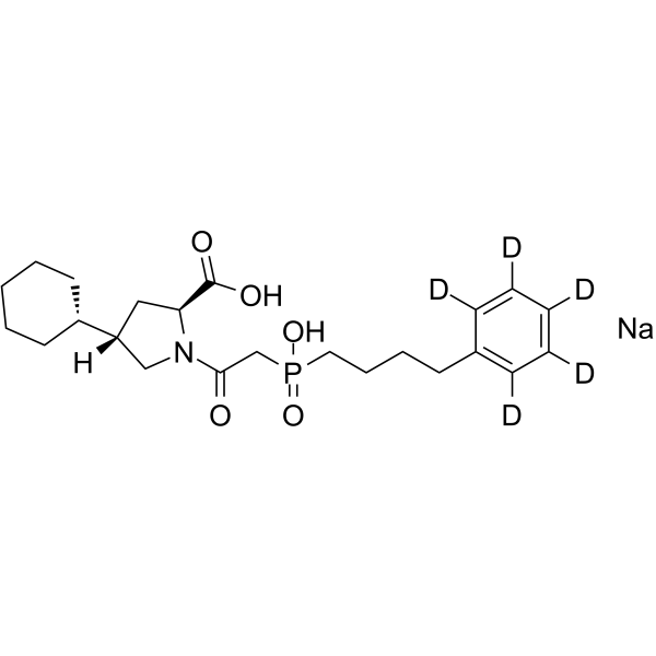 Fosinoprilat-d5 sodium salt Chemical Structure Fosinoprilat-d5 sodium salt