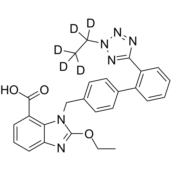 2H-2-Ethyl-d5 Candesartan Chemical Structure 2H-2-Ethyl-d5 Candesartan