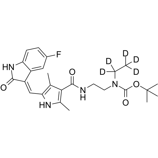 N-Boc-N-desethyl Sunitinib-d5 Chemical Structure N-Boc-N-desethyl Sunitinib-d5