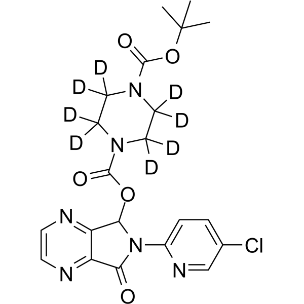 N-Boc-N-desmethyl Zopiclone-d8 Chemical Structure N-Boc-N-desmethyl Zopiclone-d8