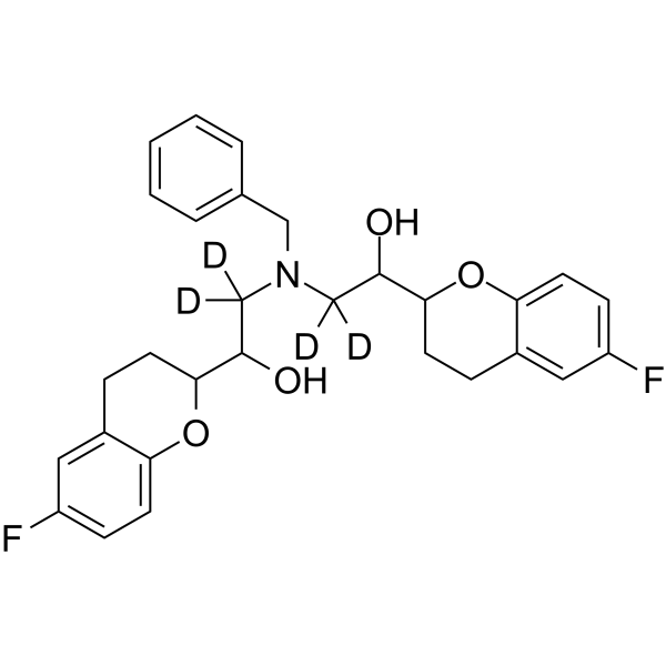 (Rac)-N-Benzyl Nebivolol-d4 Chemical Structure (Rac)-N-Benzyl Nebivolol-d4