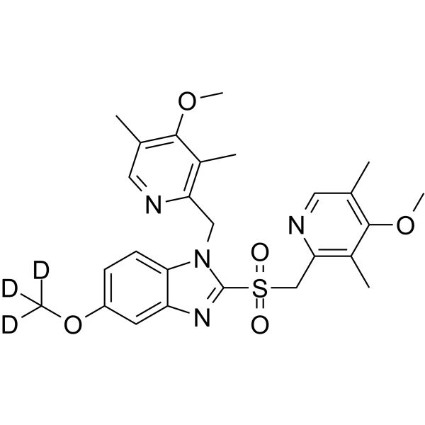 N-(4-Methoxy-3,5-dimethyl-2-pyridinyl)methyl Omeprazole-d3 Sulfone Chemical Structure N-(4-Methoxy-3,5-dimethyl-2-pyridinyl)methyl Omeprazole-d3 Sulfone