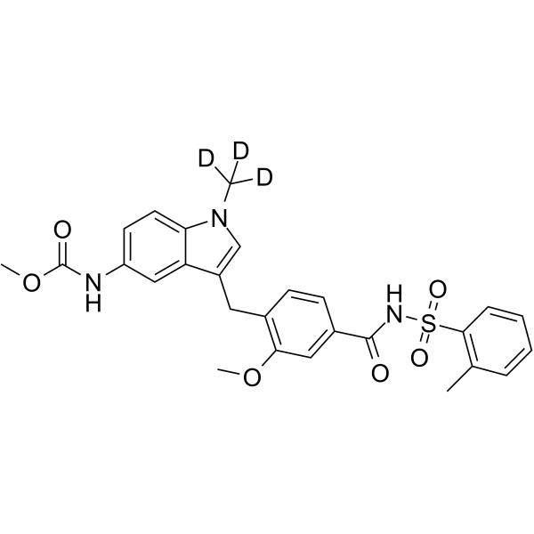 Decyclopentyl Zafirlukast-d3 Methyl Ester Chemical Structure Decyclopentyl Zafirlukast-d3 Methyl Ester