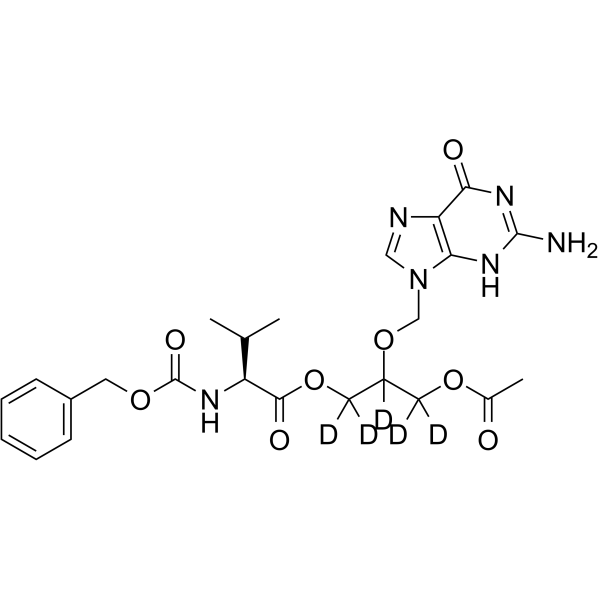 O-Acetyl N-Benzyloxycarbonyl Valganciclovir-d5 Chemical Structure O-Acetyl N-Benzyloxycarbonyl Valganciclovir-d5