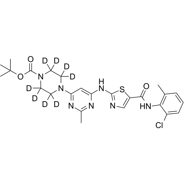 N-Boc-N-deshydroxyethyl Dasatinib-d8