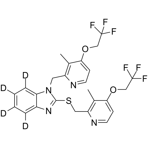 N-[3-Methyl-4-(2,2,2-trifluoroethoxy)-2-pyridinyl]methyl Lansoprazole-d4 Sulfide