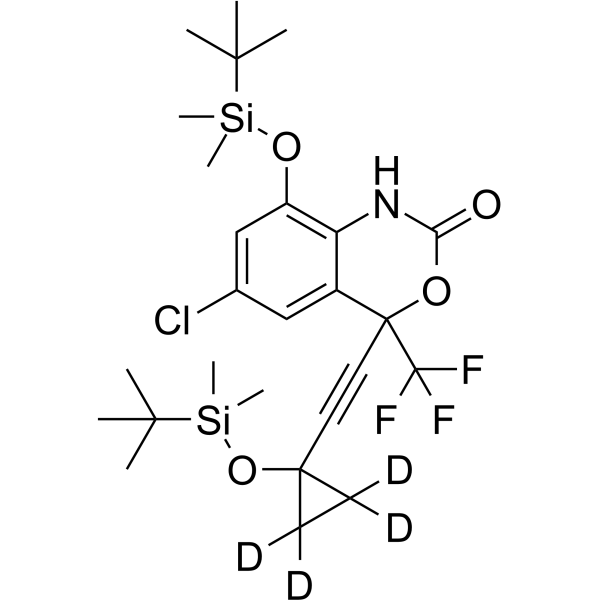 (Rac)-8,14-Bis(tert-butyldimethylsilyloxy) Efavirenz-d4