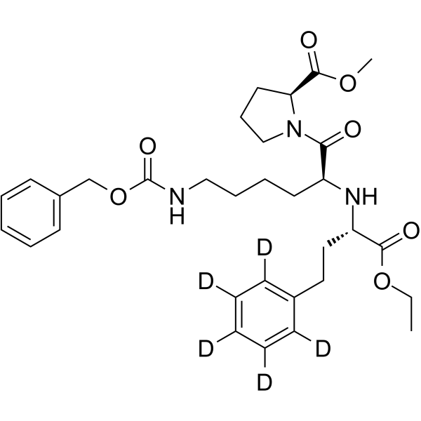 N-Benzyloxycarbonyl (S)-Lisinopril-d5 Ethyl Methyl Diester Chemical Structure N-Benzyloxycarbonyl (S)-Lisinopril-d5 Ethyl Methyl Diester