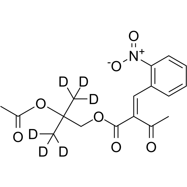 2-(2-Nitrobenzylidene)-3-oxobutanoic acid, 2-acetoxy-2-methylpropyl ester-d6 Chemical Structure 2-(2-Nitrobenzylidene)-3-oxobutanoic acid, 2-acetoxy-2-methylpropyl ester-d6