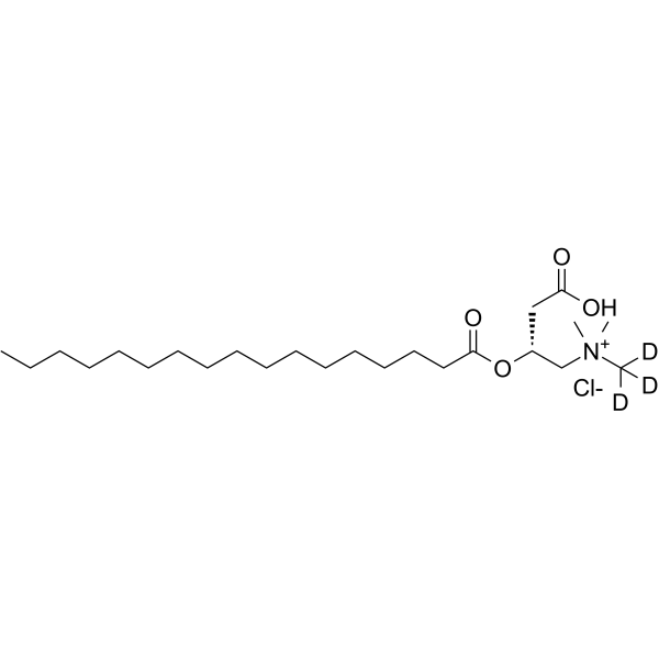 Heptadecanoyl-L-carnitine-d3 chloride Chemical Structure Heptadecanoyl-L-carnitine-d3 chloride