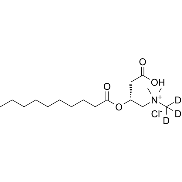 Decanoyl-L-carnitine-d3 chloride Chemical Structure Decanoyl-L-carnitine-d3 chloride