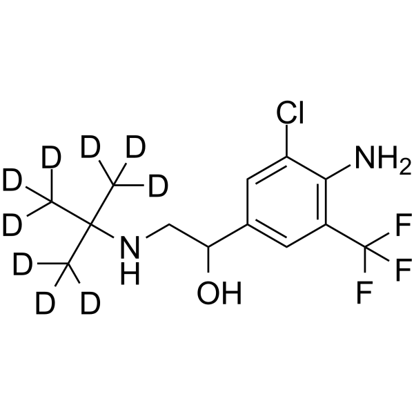 Mabuterol-D9 Chemical Structure Mabuterol-D9(Synonyms: 马布特罗-D9)