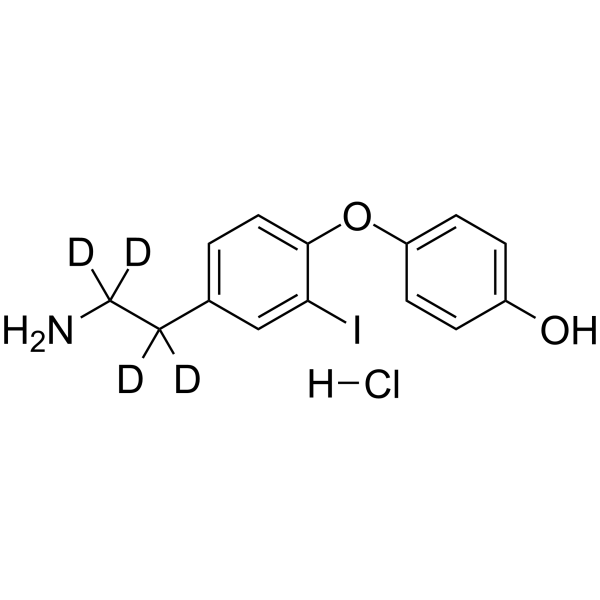 3-Iodothyronamine-d4 hydrochloride Chemical Structure 3-Iodothyronamine-d4 hydrochloride