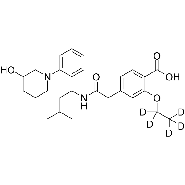 3'-Hydroxy Repaglinide-d5 Chemical Structure 3