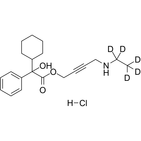N-Desethyl Oxybutynin-d5 hydrochloride Chemical Structure N-Desethyl Oxybutynin-d5 hydrochloride