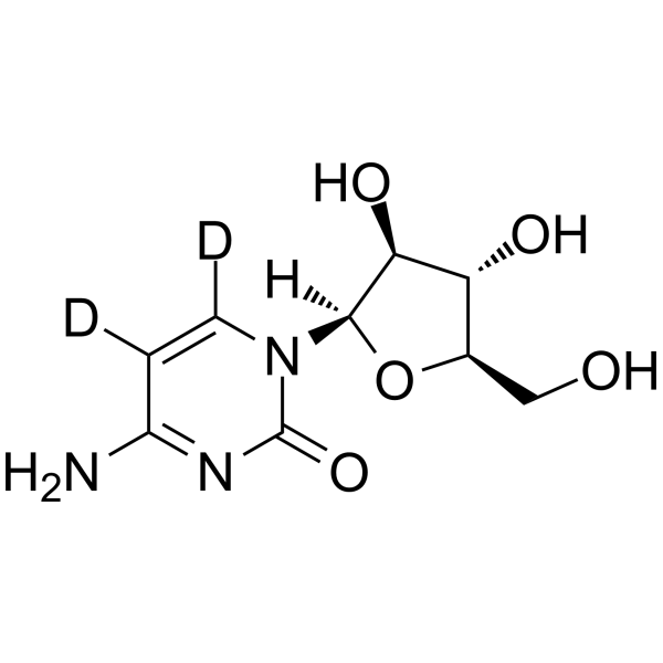 Cytarabine-d2 Chemical Structure Cytarabine-d2(Synonyms: 阿糖胞苷 d2)
