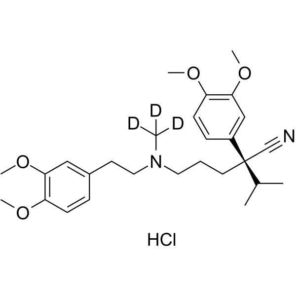 (S)-(-)-Verapamil-d3 hydrochloride Chemical Structure (S)-(-)-Verapamil-d3 hydrochloride