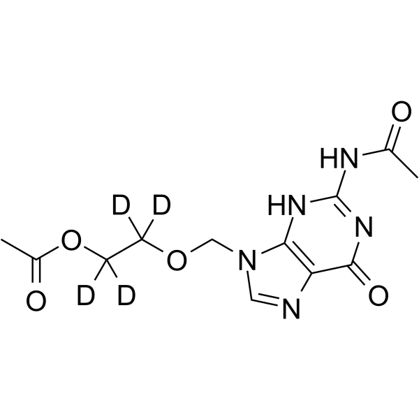 Diacetylacyclovir-d4 Chemical Structure Diacetylacyclovir-d4