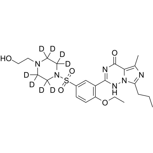 Hydroxy Vardenafil-d8 Chemical Structure Hydroxy Vardenafil-d8