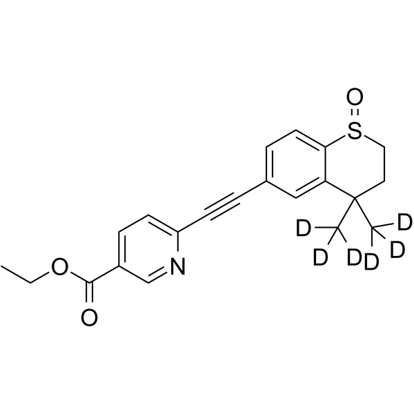 Tazarotene sulfoxide-d8 Chemical Structure Tazarotene sulfoxide-d8