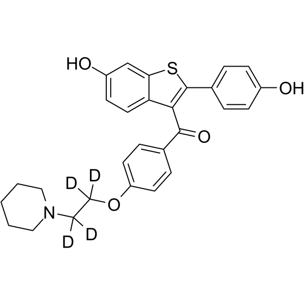 Raloxifene-d4 Chemical Structure Raloxifene-d4