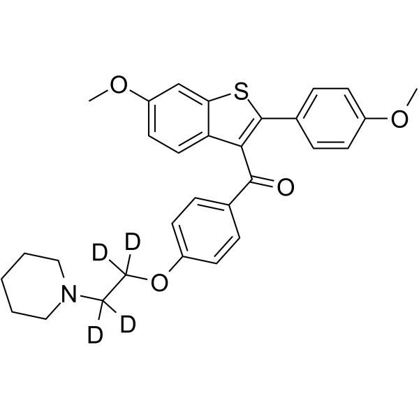 Raloxifene-d4 Bismethyl Ether Chemical Structure Raloxifene-d4 Bismethyl Ether