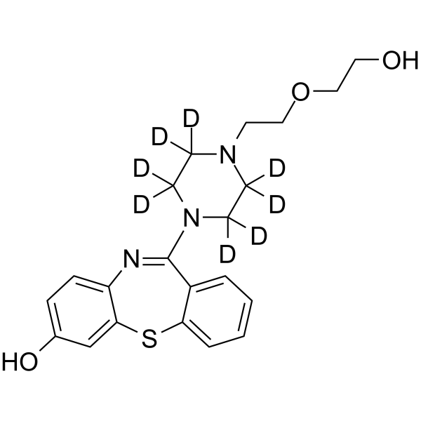 7-Hydroxy Quetiapine-d8 Chemical Structure 7-Hydroxy Quetiapine-d8