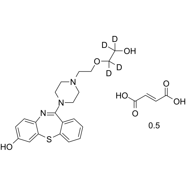7-Hydroxyquetiapine-d4 hemifumarate Chemical Structure 7-Hydroxyquetiapine-d4 hemifumarate