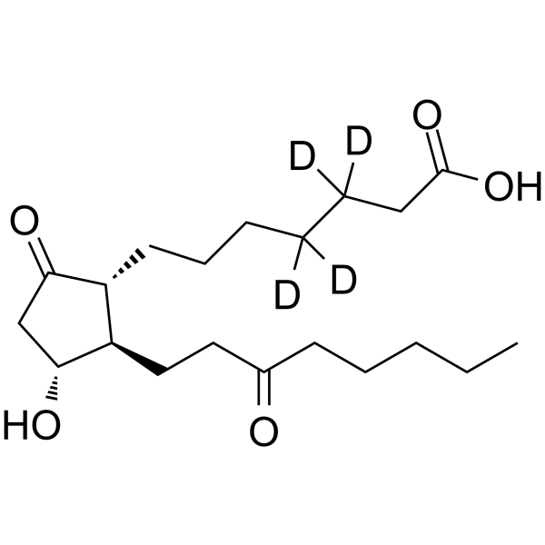 13,14-Dihydro-15-keto prostaglandin E1-d4 Chemical Structure 13,14-Dihydro-15-keto prostaglandin E1-d4(Synonyms: 13,14-Dh-15-k PGE1-d4)