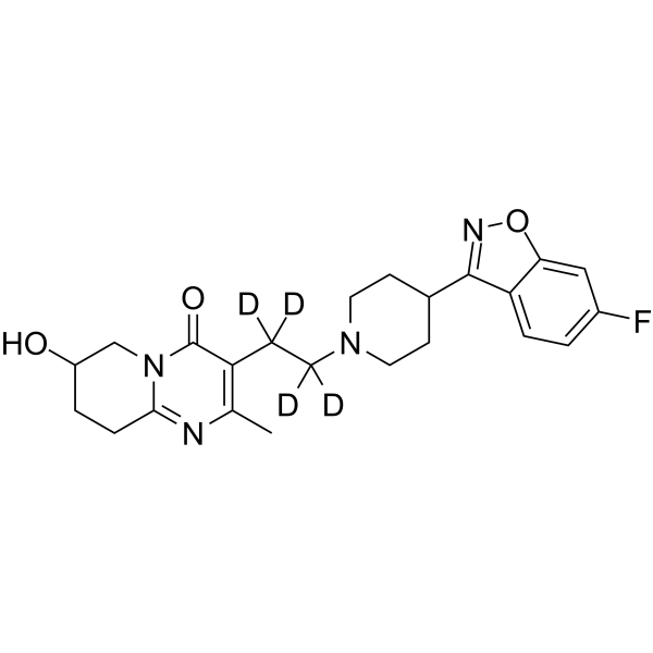 7-Hydroxy Risperidone-d4 Chemical Structure 7-Hydroxy Risperidone-d4