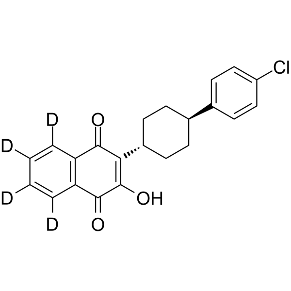 Atovaquone-d4 Chemical Structure Atovaquone-d4(Synonyms: 阿托伐醌D4)