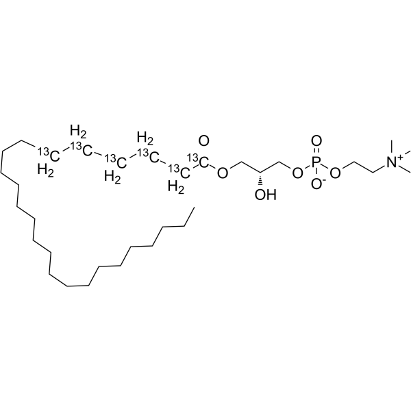 24:0 Lyso PC-13C6 Chemical Structure 24:0 Lyso PC-13C6