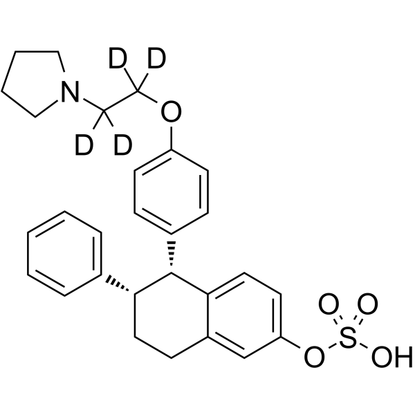 Lasofoxifene sulfate-d4 Chemical Structure Lasofoxifene sulfate-d4