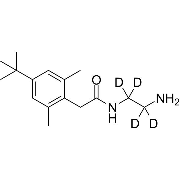 N-(2-Aminoethyl)-4-(1,1-dimethylethyl)-2,6-dimethylbenzeneacetamide-d4 Chemical Structure N-(2-Aminoethyl)-4-(1,1-dimethylethyl)-2,6-dimethylbenzeneacetamide-d4