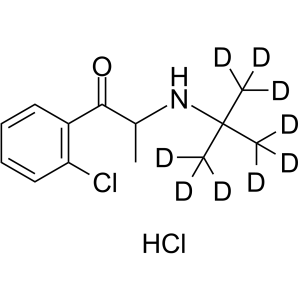 3-Deschloro-2-chloro Bupropion-d9 hydrochloride Chemical Structure 3-Deschloro-2-chloro Bupropion-d9 hydrochloride