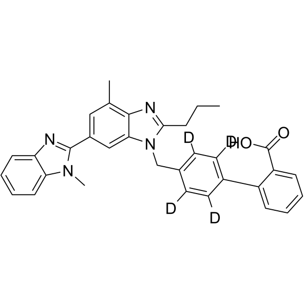 Telmisartan-d4 Chemical Structure Telmisartan-d4(Synonyms: 替米沙坦 d4)