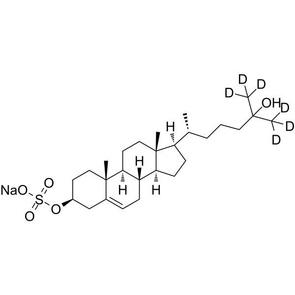 Larsucosterol-d6 sodium Chemical Structure Larsucosterol-d6 sodium(Synonyms: DUR-928-d6 sodium)