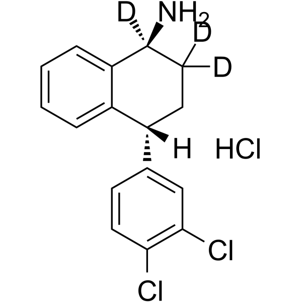 rac-trans-N-Desmethyl sertraline-d3 hydrochloride Chemical Structure rac-trans-N-Desmethyl sertraline-d3 hydrochloride