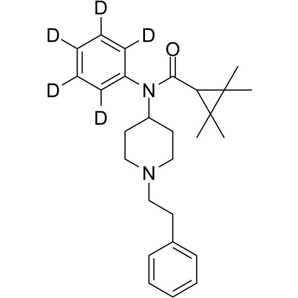 2,2,3,3-Tetramethyl-Cyclopropyl fentanyl-d5 Chemical Structure 2,2,3,3-Tetramethyl-Cyclopropyl fentanyl-d5